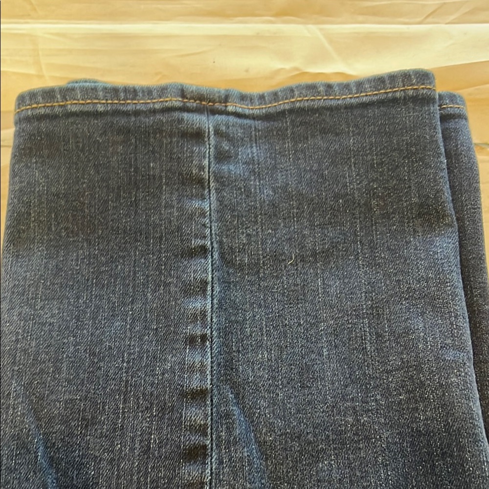 Lands' End Women's Straight Leg Jeans - Dark Blue - Picture 4 of 7